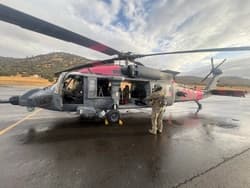 129th Rescue Wing conducts first wildfire medevac mission with HH-60W helicopter
